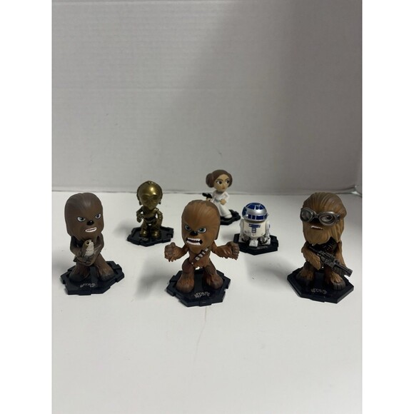 Funko Mystery Minis Star Wars Bobble Heads Lot Of 6 With Stands - Picture 6 of 6